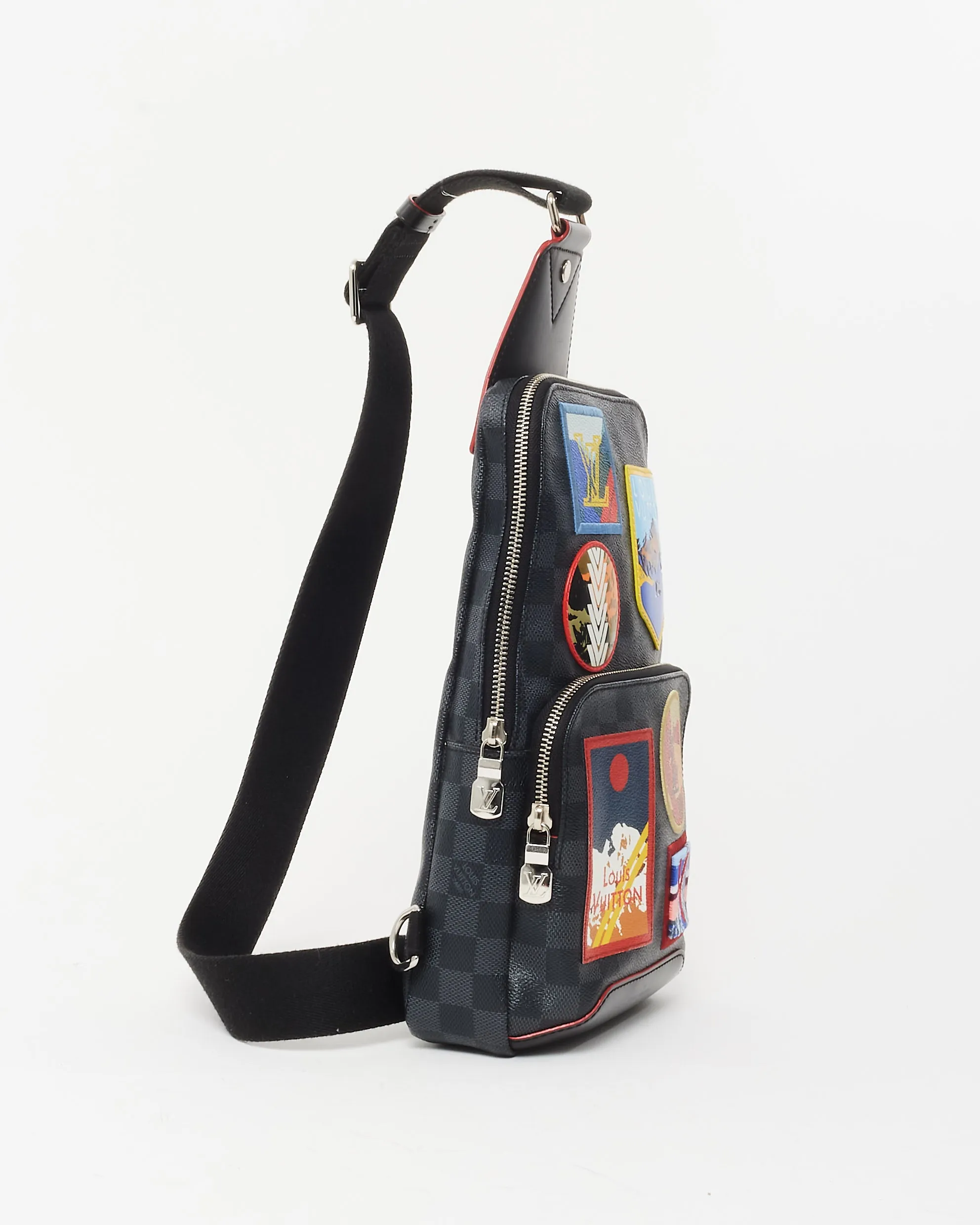 Louis Vuitton Damier Graphite Coated Canvas Alps Patches Avenue Sling Bag