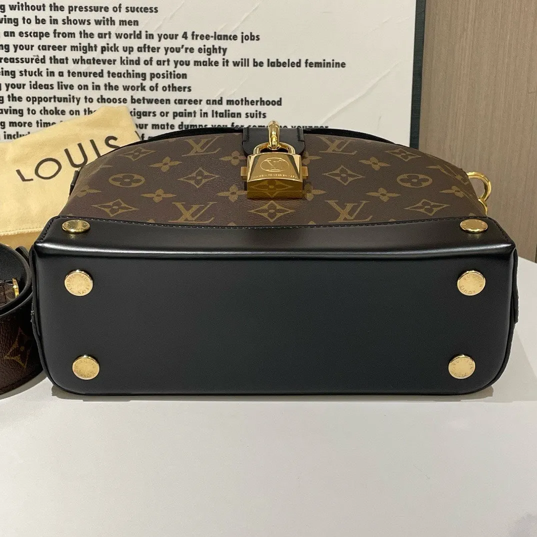 Louis Vuitton Monogram Bento Box Handbag Brown Medium 2017