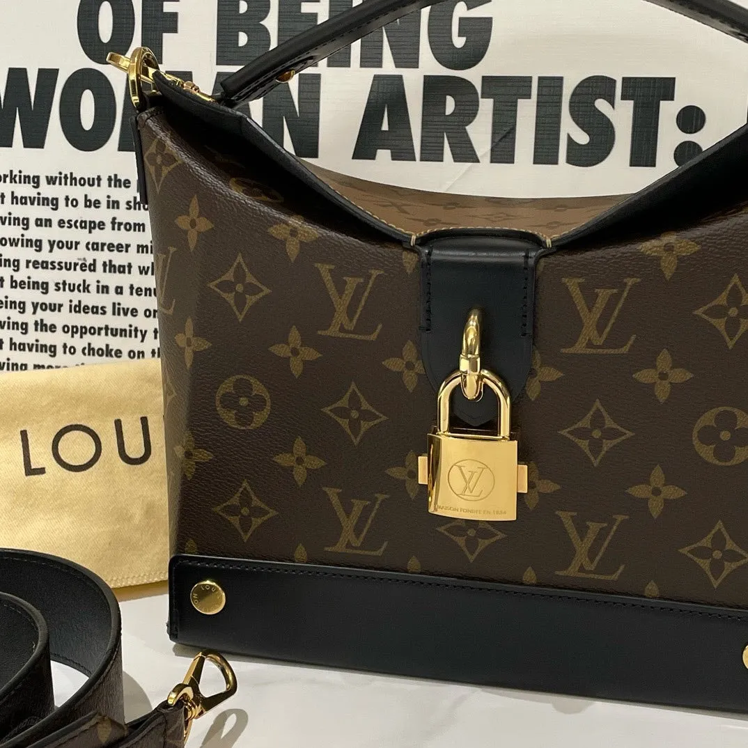 Louis Vuitton Monogram Bento Box Handbag Brown Medium 2017