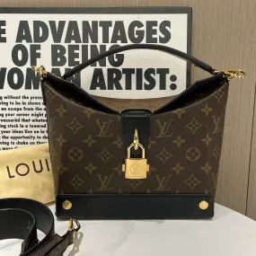 Louis Vuitton Monogram Bento Box Handbag Brown Medium 2017