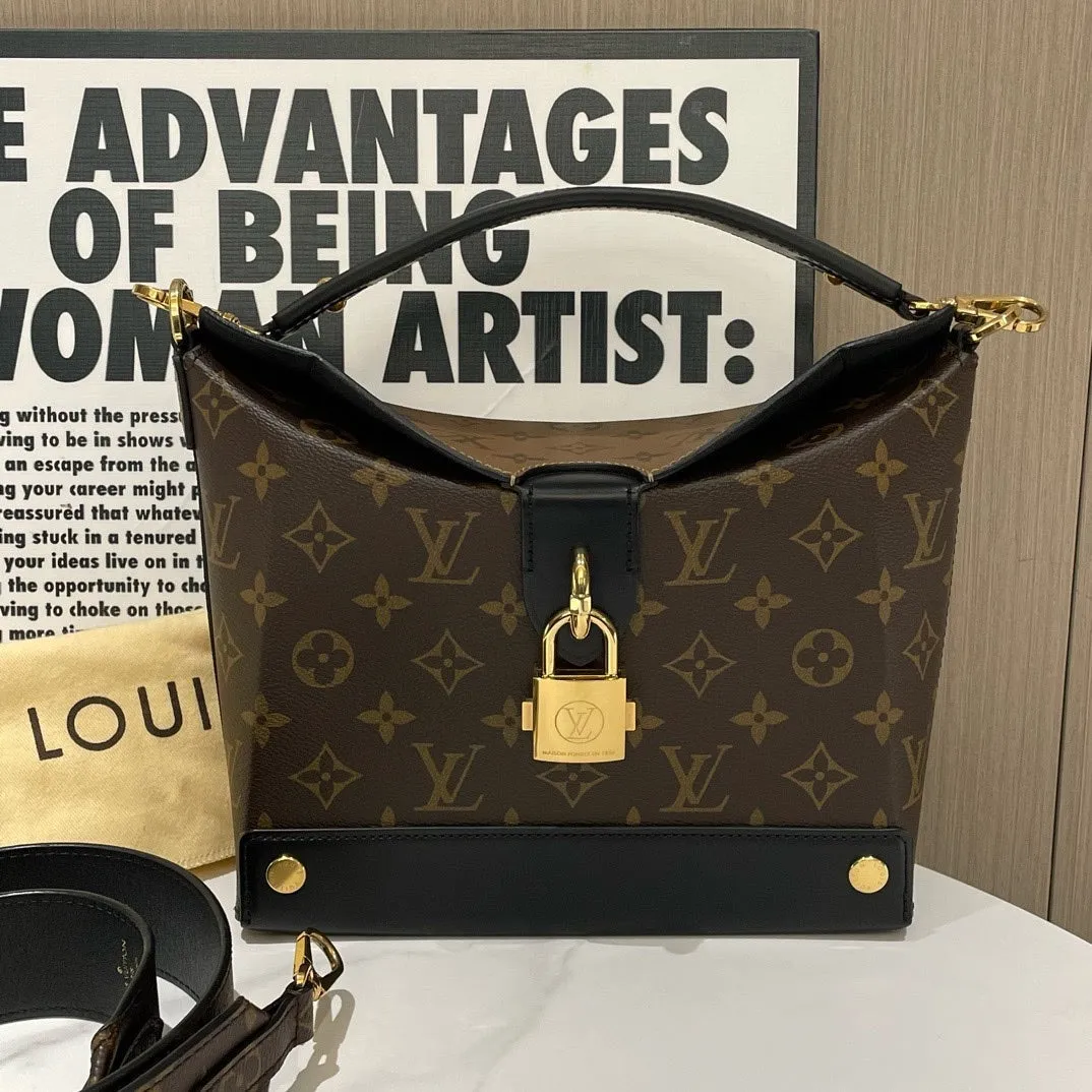 Louis Vuitton Monogram Bento Box Handbag Brown Medium 2017