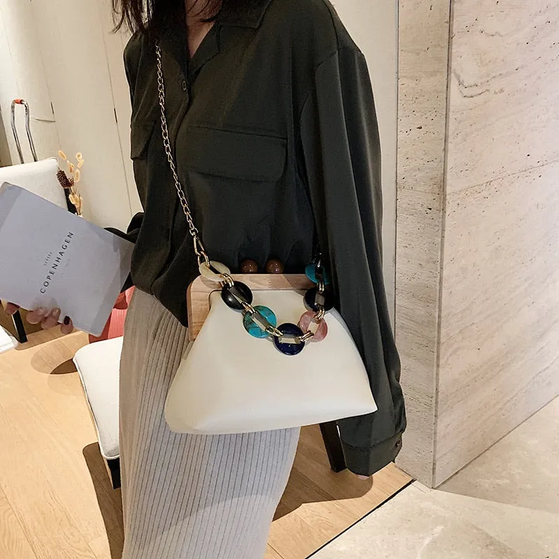 Luxury Fancy Acrylic Chain Bag Crossbody Handbag