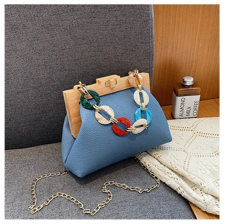 Luxury Fancy Acrylic Chain Bag Crossbody Handbag