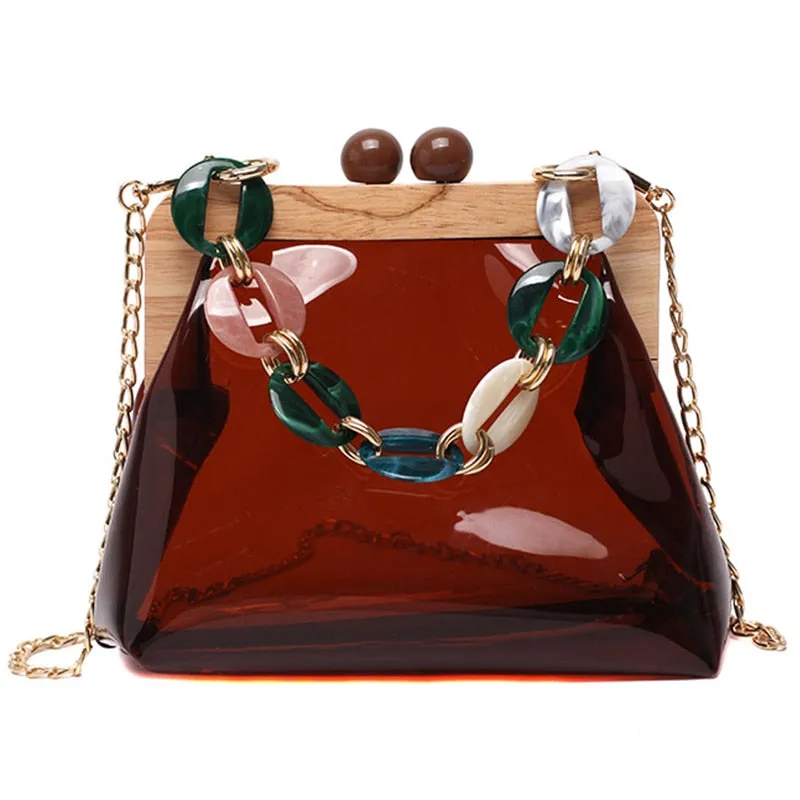 Luxury Fancy Acrylic Chain Bag Crossbody Handbag