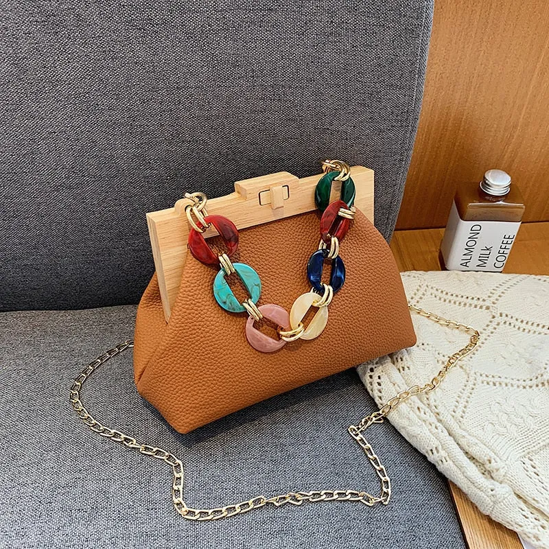 Luxury Fancy Acrylic Chain Bag Crossbody Handbag
