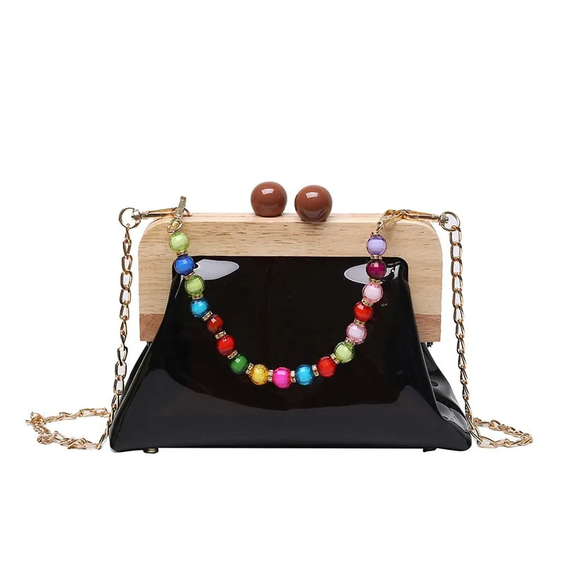 Luxury Fancy Acrylic Chain Bag Crossbody Handbag