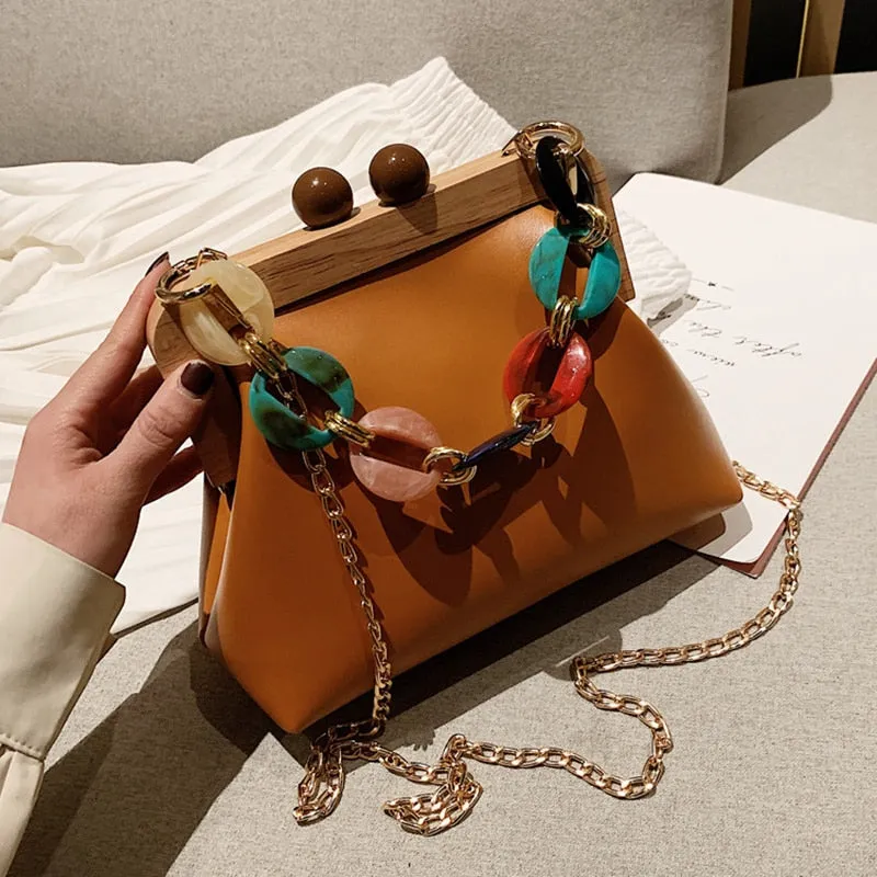 Luxury Fancy Acrylic Chain Bag Crossbody Handbag