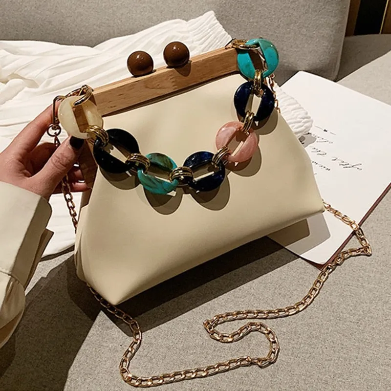 Luxury Fancy Acrylic Chain Bag Crossbody Handbag
