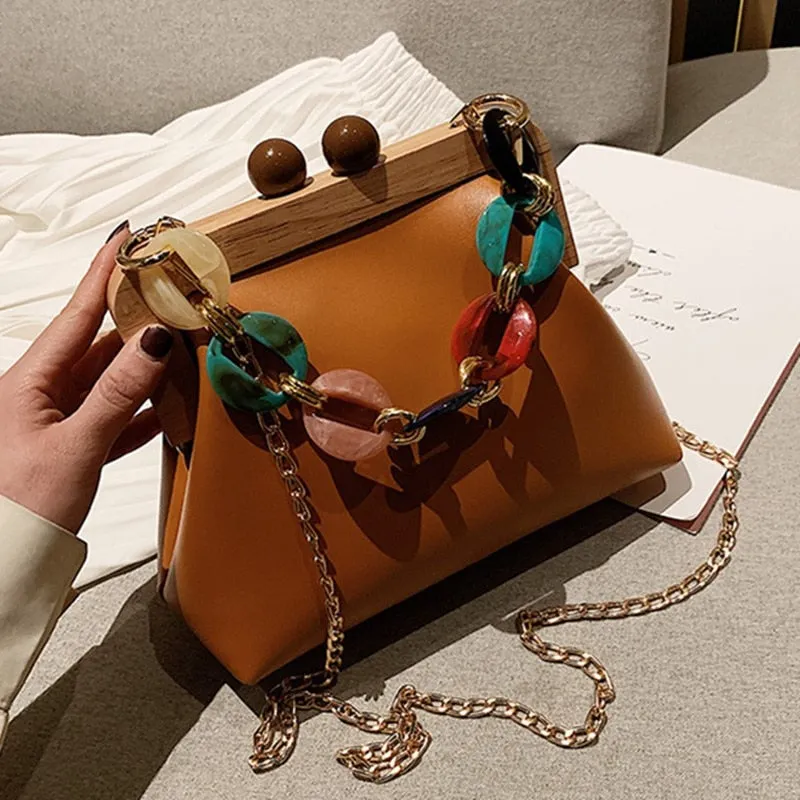 Luxury Fancy Acrylic Chain Bag Crossbody Handbag