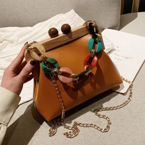 Luxury Fancy Acrylic Chain Bag Crossbody Handbag