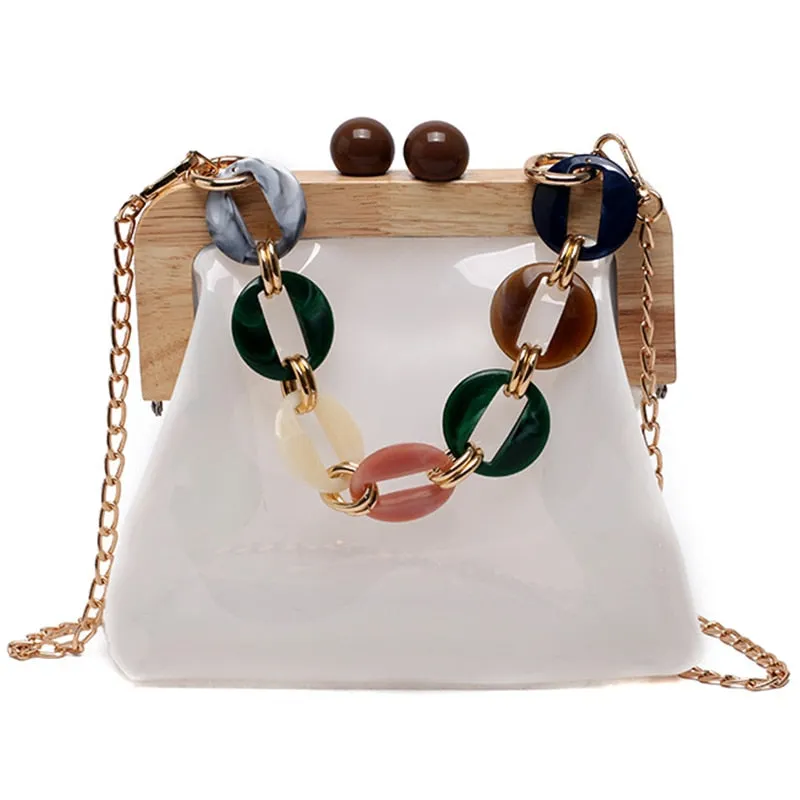 Luxury Fancy Acrylic Chain Bag Crossbody Handbag