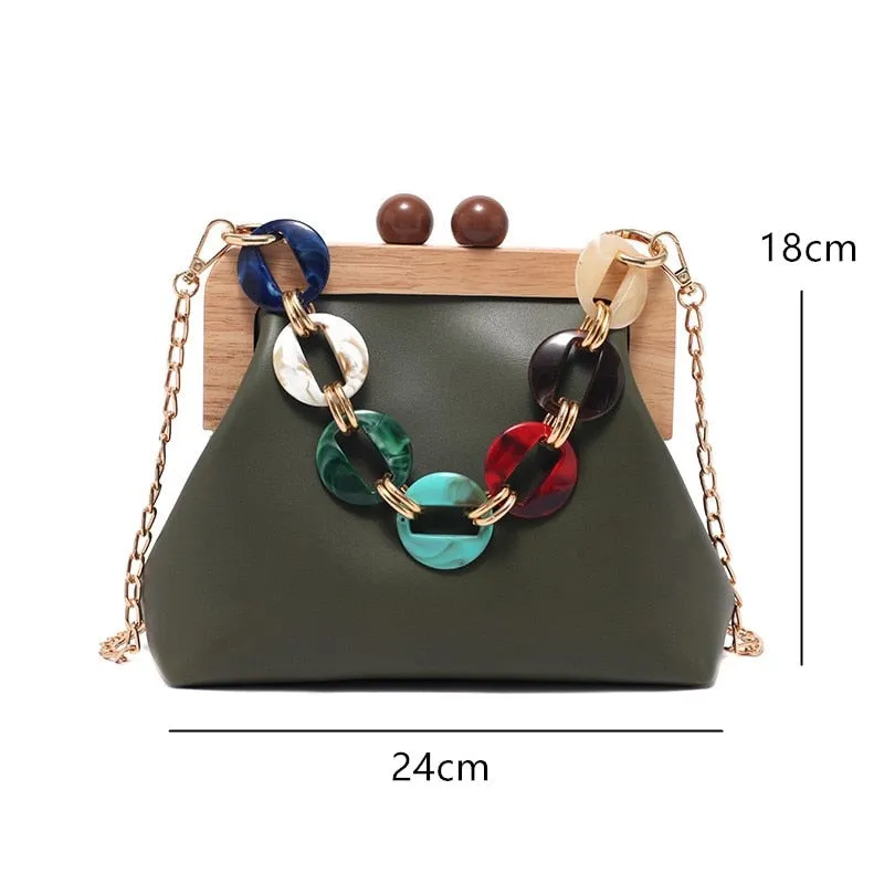 Luxury Fancy Acrylic Chain Bag Crossbody Handbag