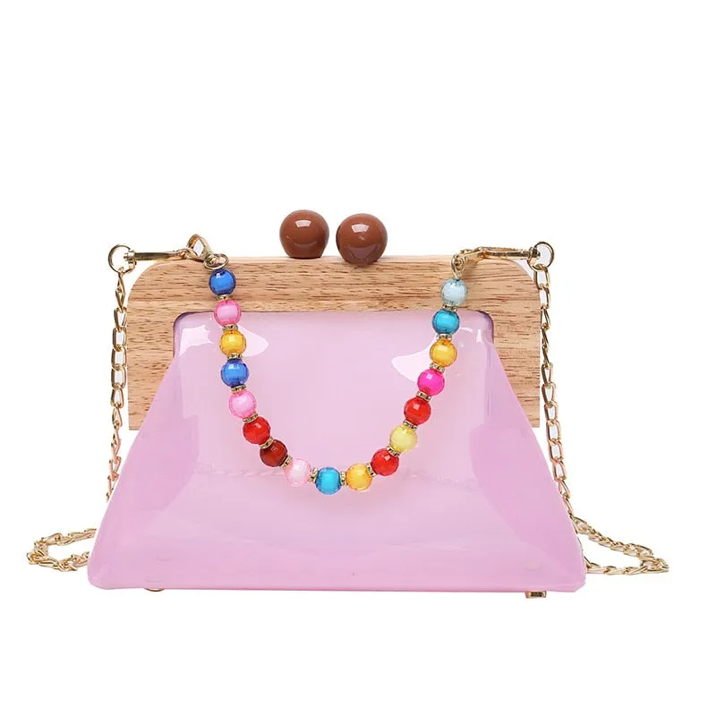 Luxury Fancy Acrylic Chain Bag Crossbody Handbag