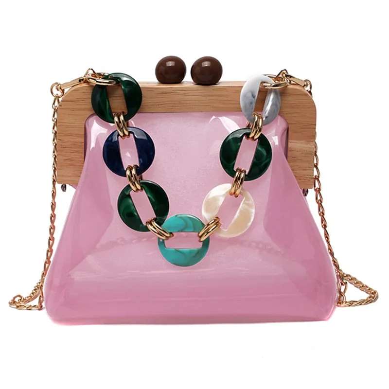 Luxury Fancy Acrylic Chain Bag Crossbody Handbag