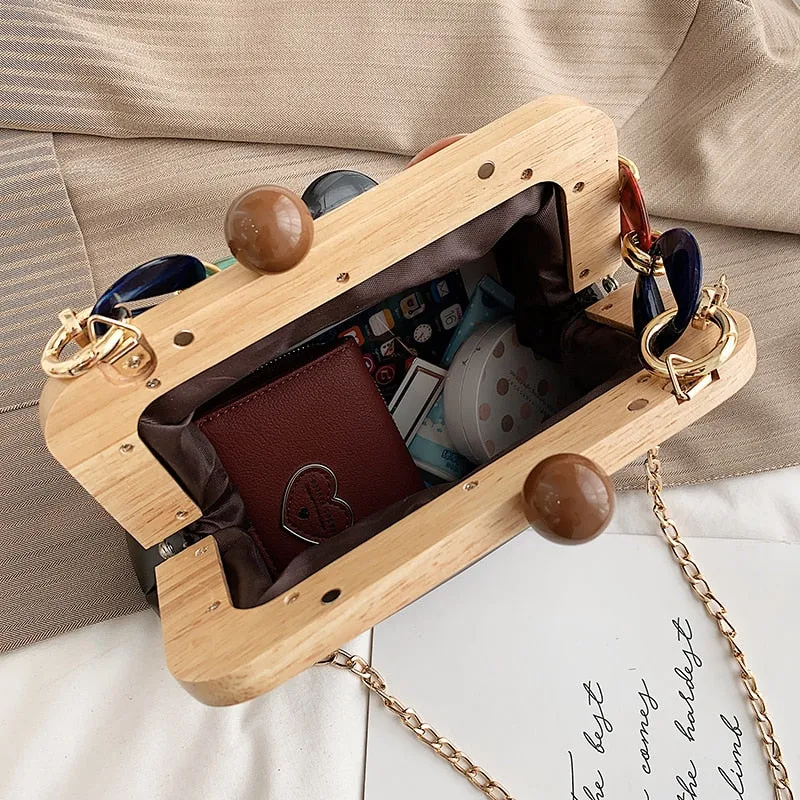 Luxury Fancy Acrylic Chain Bag Crossbody Handbag