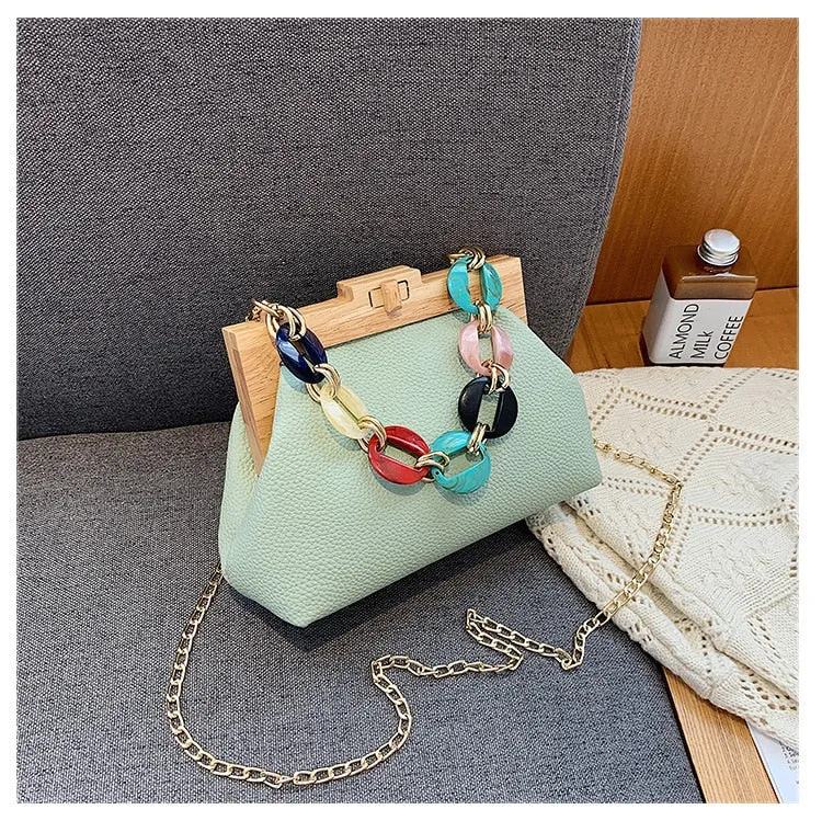 Luxury Fancy Acrylic Chain Bag Crossbody Handbag