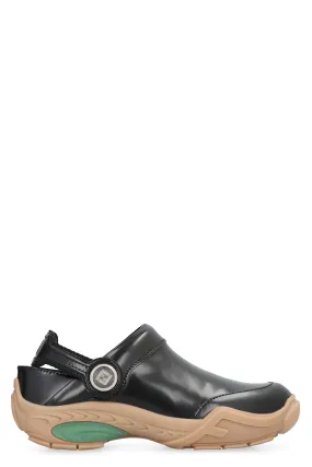 Men's Lab Leather Clog in Black | Size 8 | 7D1662AQX6 Color F0QA1