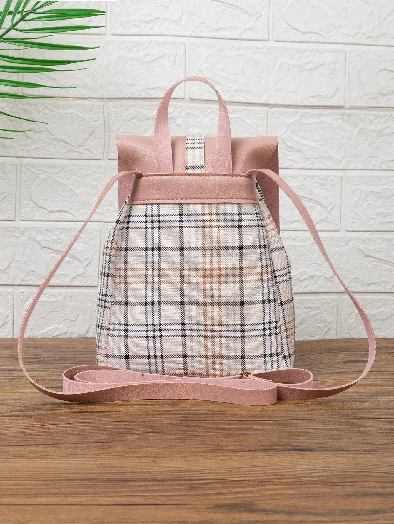 Mini Flap School Backpack Shoulder Handbag, Lightweight Leather  (2 colors)