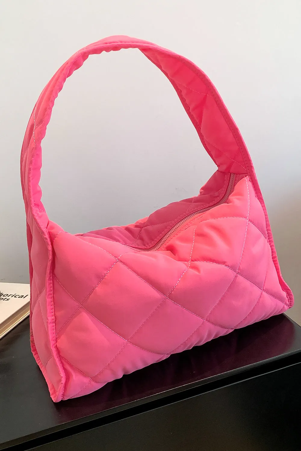Nylon Shoulder Bag With Long Handle Casual Purses and Totes with Ziper