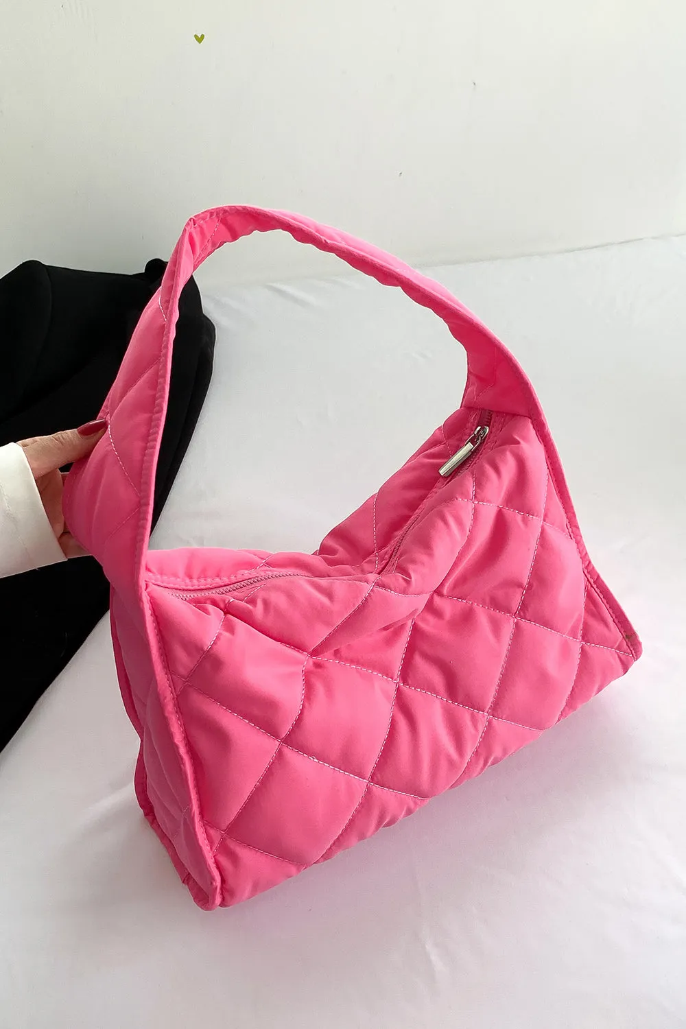 Nylon Shoulder Bag With Long Handle Casual Purses and Totes with Ziper