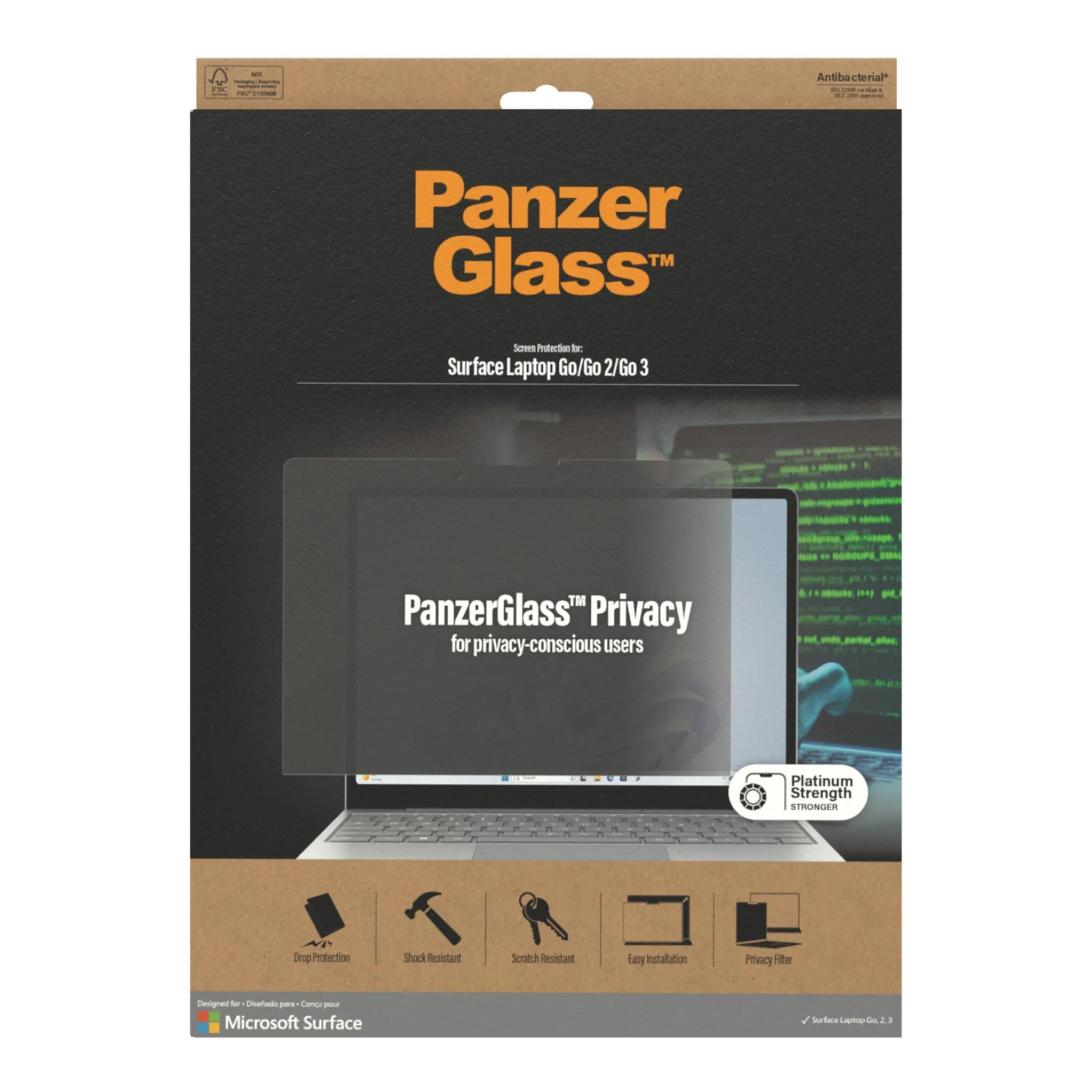 PanzerGlass® Privacy Screen Protector Microsoft Surface Go 2 | Go
