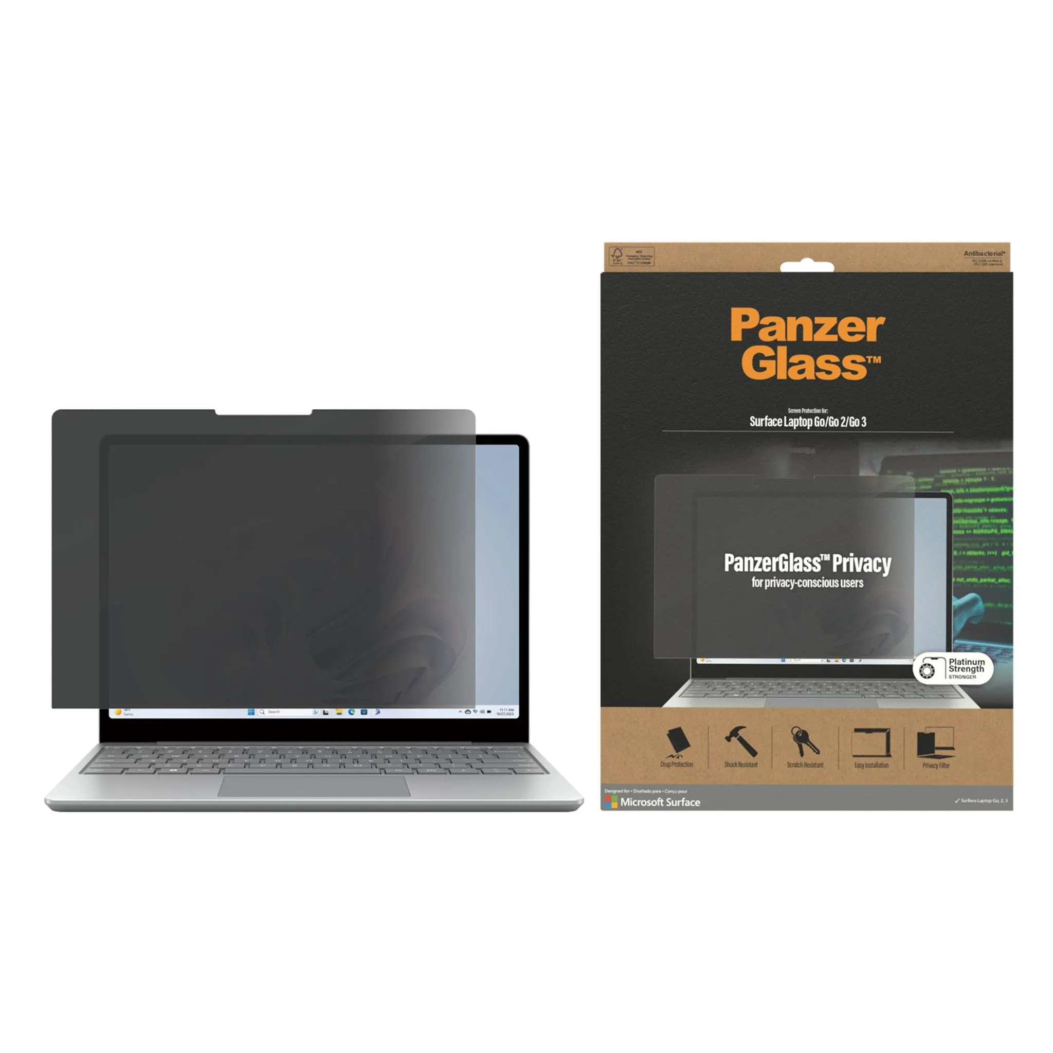 PanzerGlass® Privacy Screen Protector Microsoft Surface Go 2 | Go