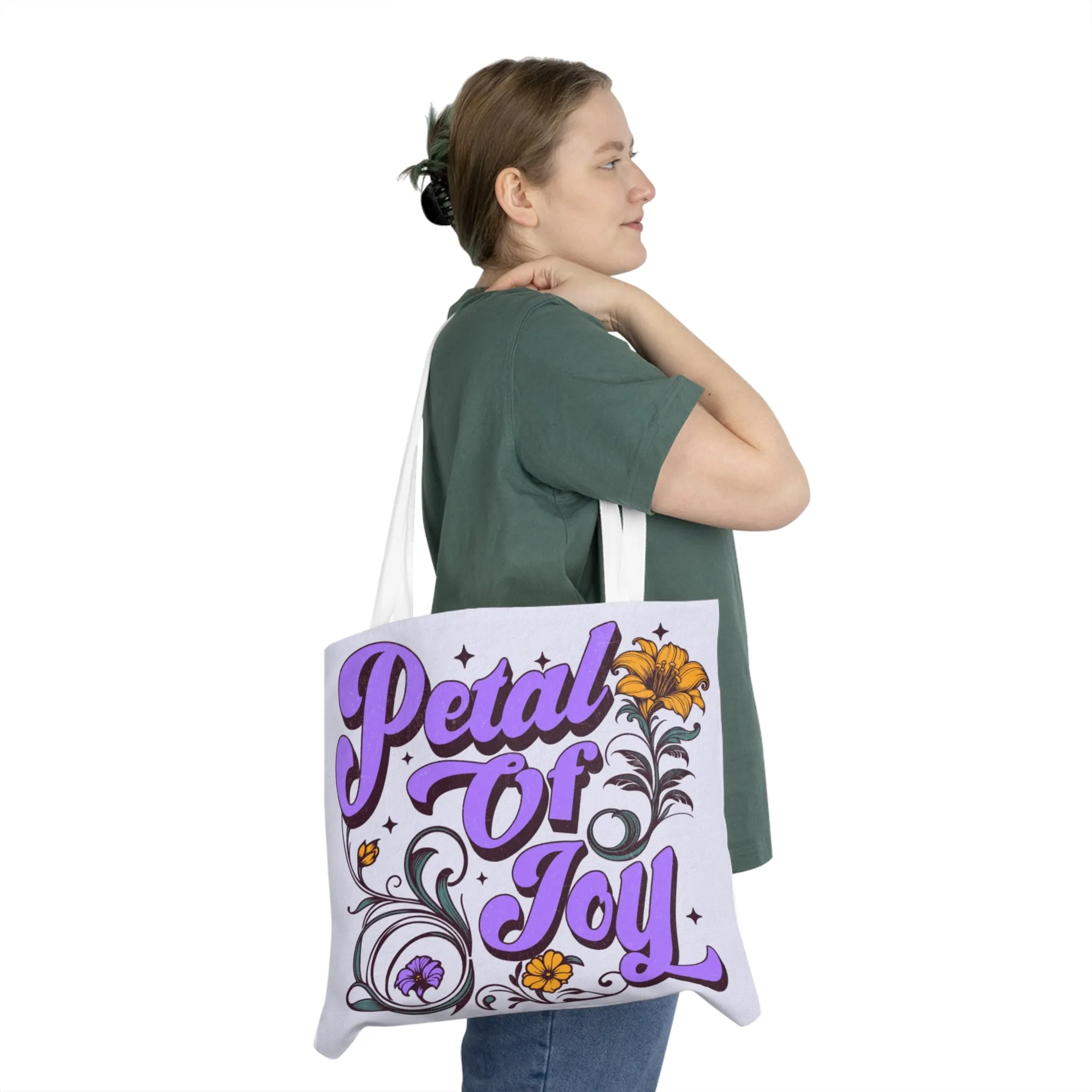 Petal of Joy Shoulder Tote Bag - Floral Design for Everyday Use