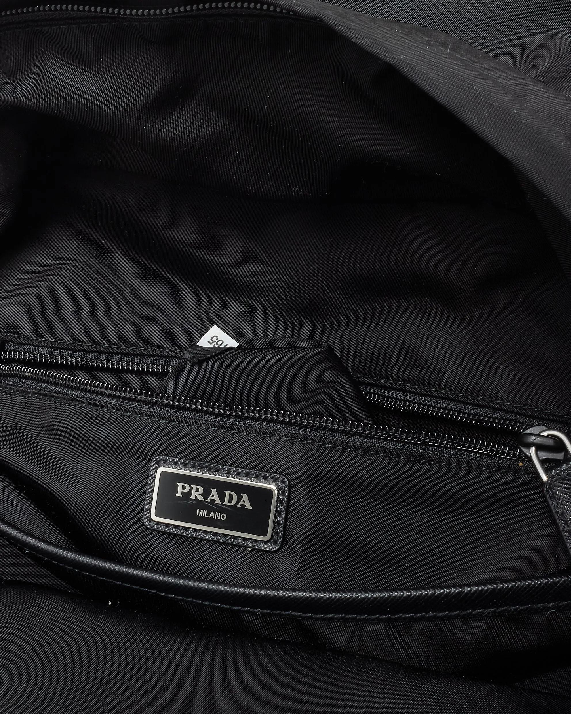 Prada Black Nylon Montagna Saffiano Day Backpack