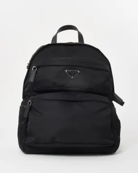 Prada Black Nylon Montagna Saffiano Day Backpack