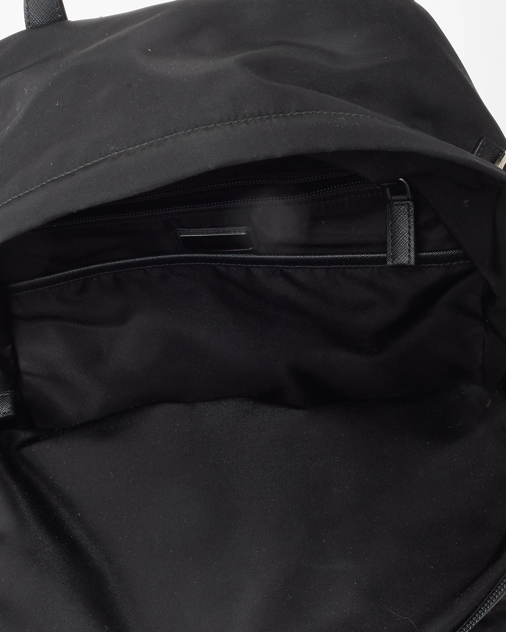 Prada Black Nylon Montagna Saffiano Day Backpack