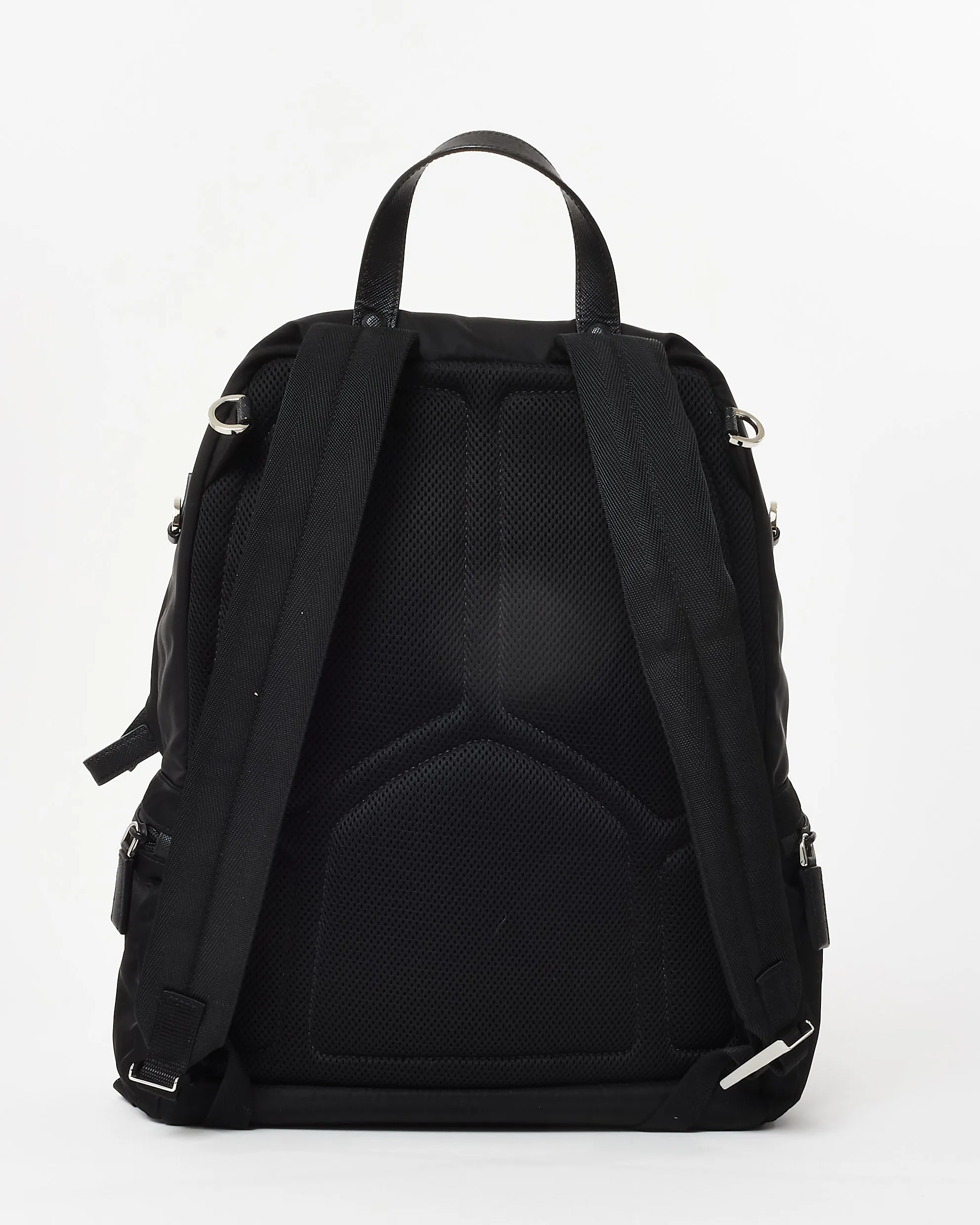 Prada Black Nylon Montagna Saffiano Day Backpack
