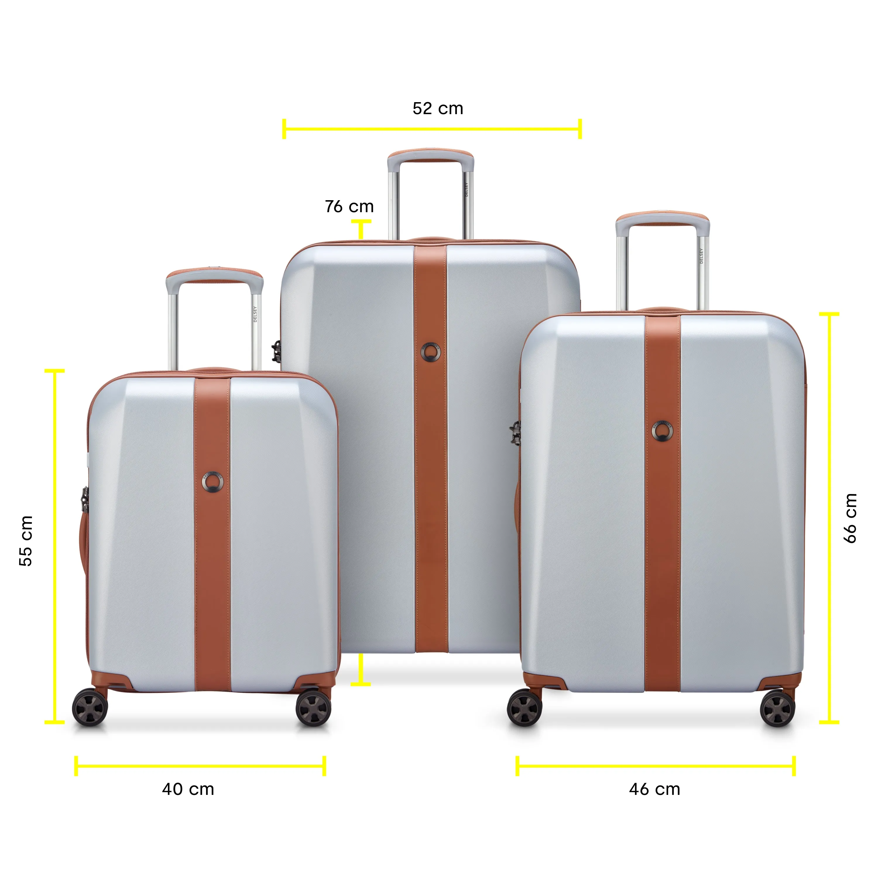 PROMENADE HARD 2.0 - Set 3 Suitcases (L-76cm) (M-66cm) (S-55cm)