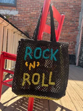 Rick Rock 'N Roll Tote: Black Multi Blue