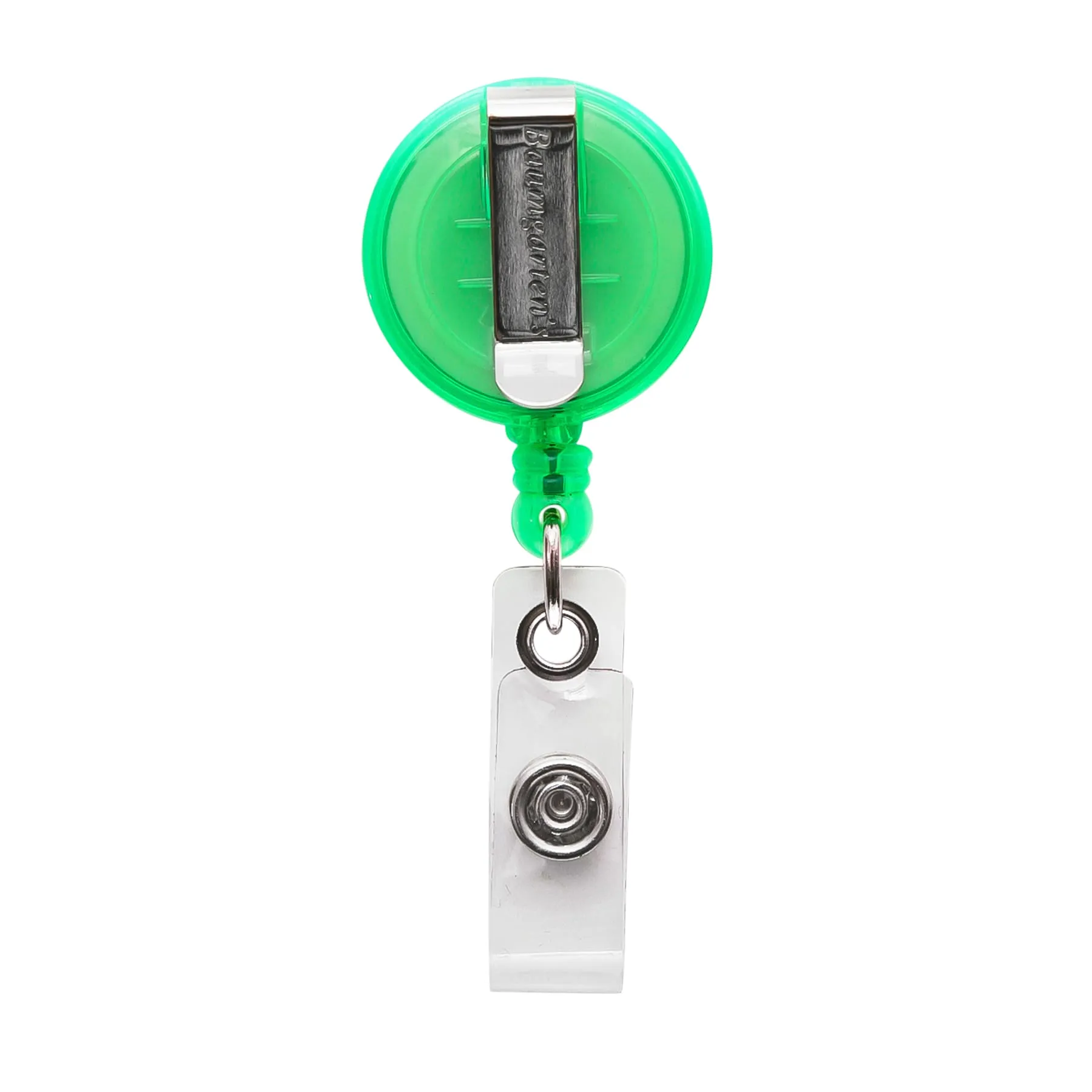 SICURIX Standard ID Badge Reel Round Belt Clip Strap GREEN (68856)