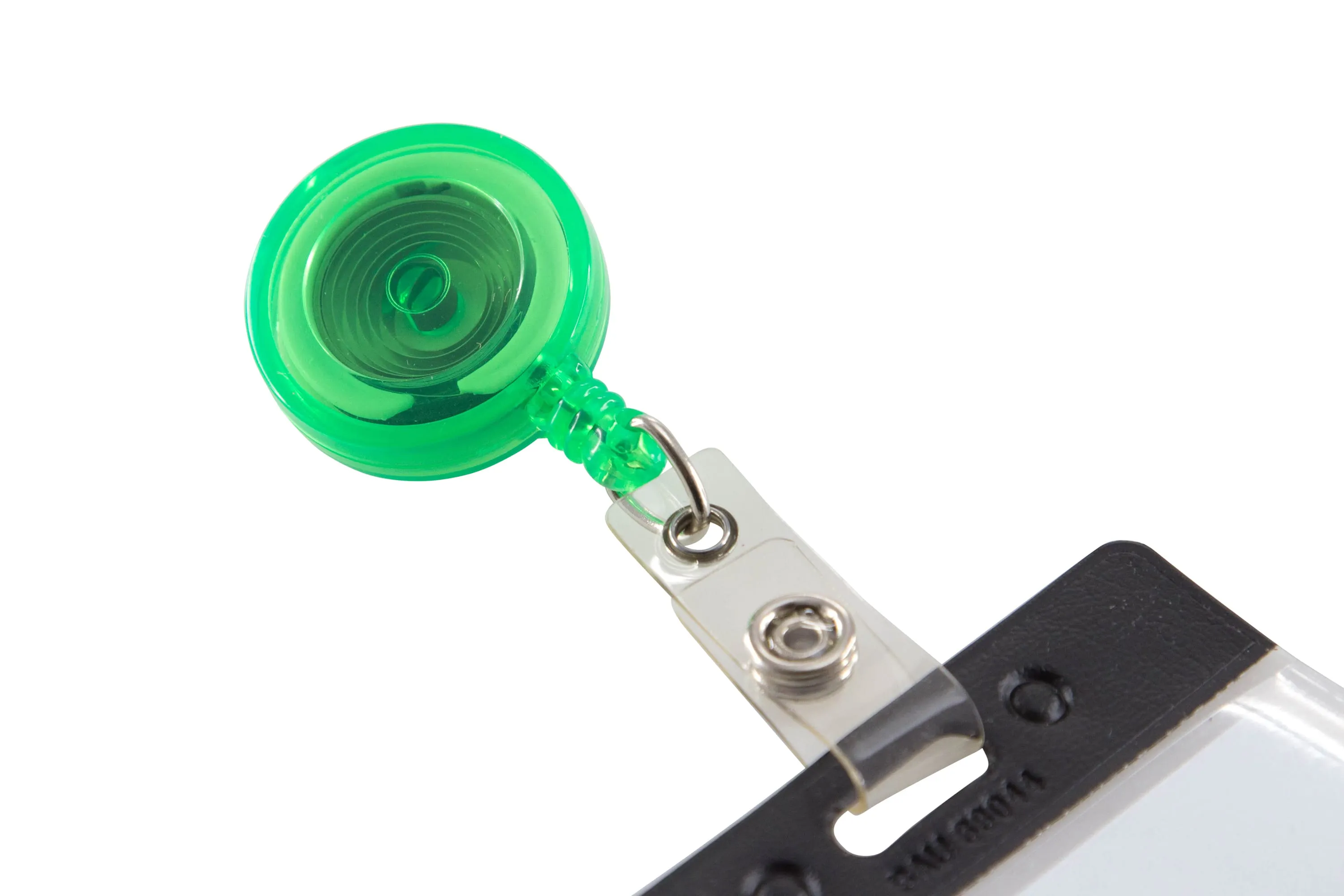 SICURIX Standard ID Badge Reel Round Belt Clip Strap GREEN (68856)
