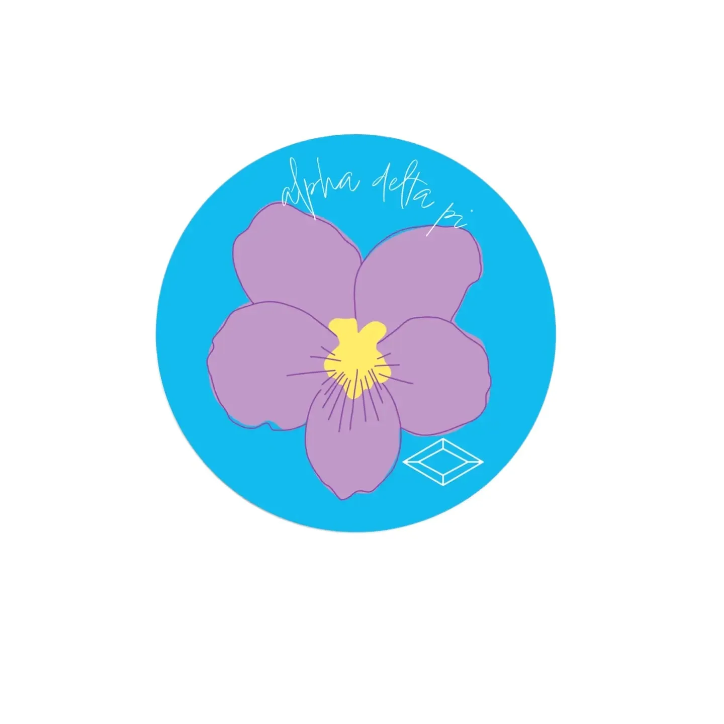 Sorority Blooms Mini Button