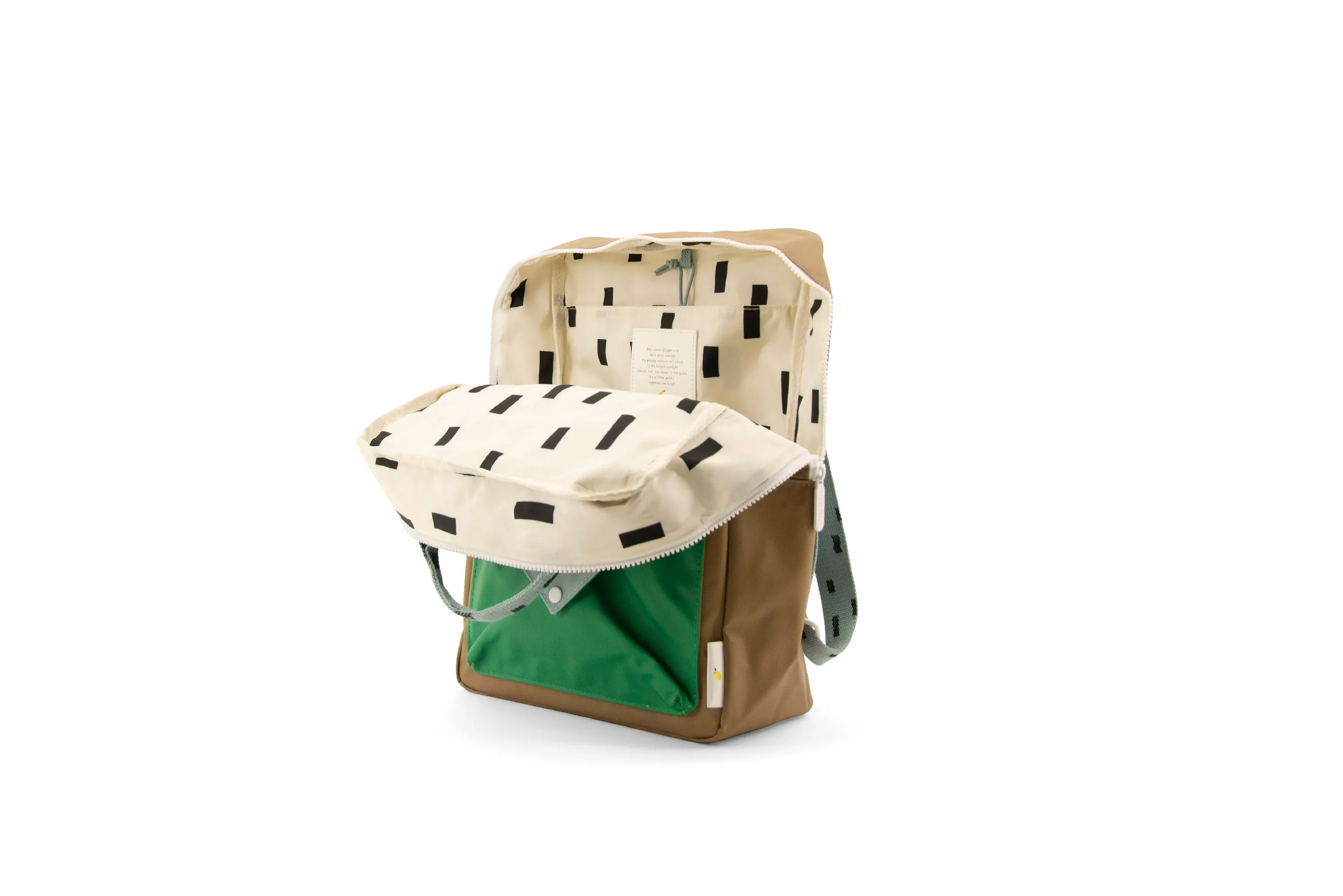 Sticky Lemon Sprinkles Envelope Large Backpack, Brassy Green/Apple