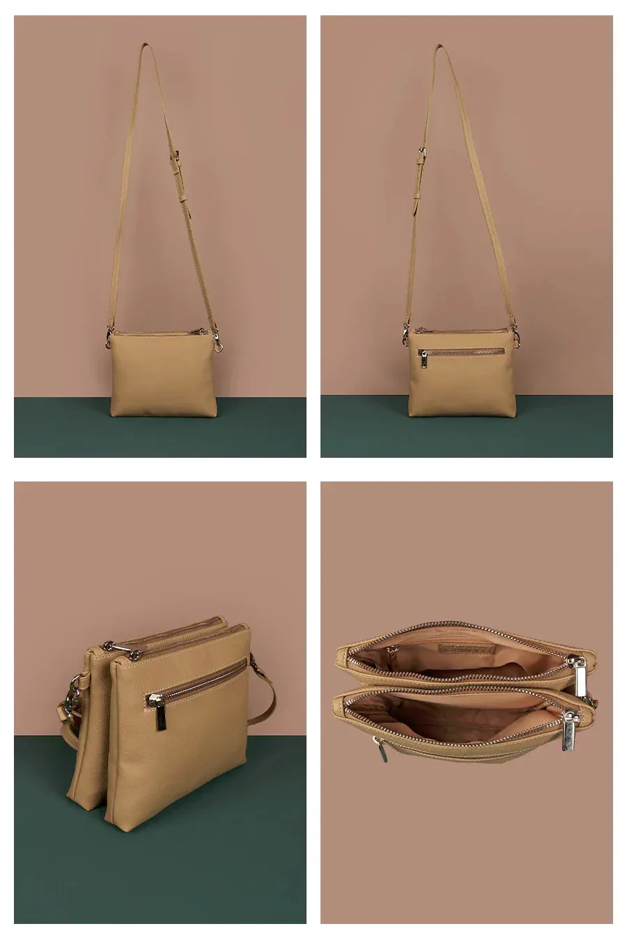 The House of Ganges - Dual Sling Vegan Leather Crossbody