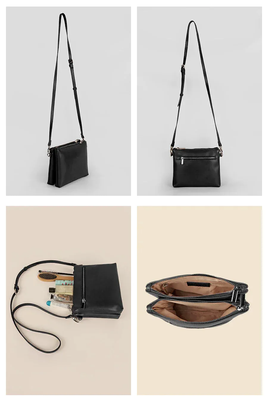 The House of Ganges - Dual Sling Vegan Leather Crossbody