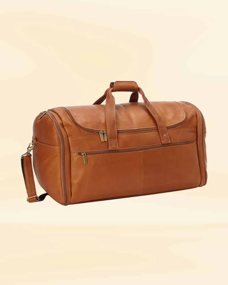 The Pricy Leather Large Duffle Bag Shaving Kit Combo