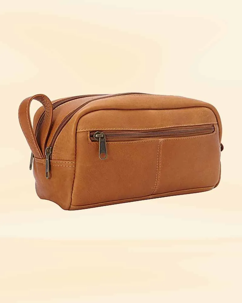 The Pricy Leather Large Duffle Bag Shaving Kit Combo