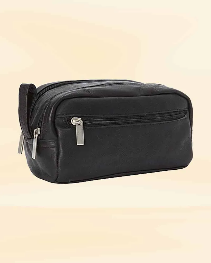 The Pricy Leather Large Duffle Bag Shaving Kit Combo