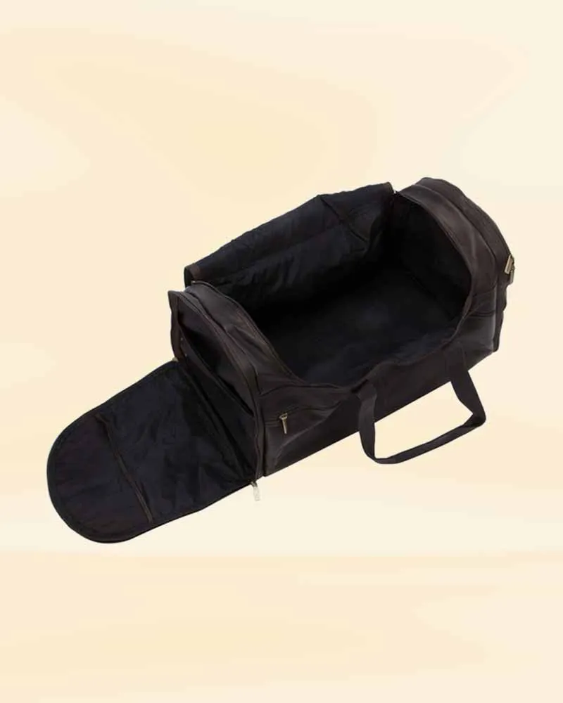 The Pricy Leather Large Duffle Bag Shaving Kit Combo