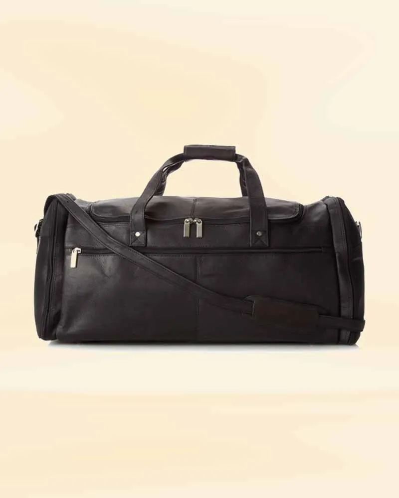 The Pricy Leather Large Duffle Bag Shaving Kit Combo