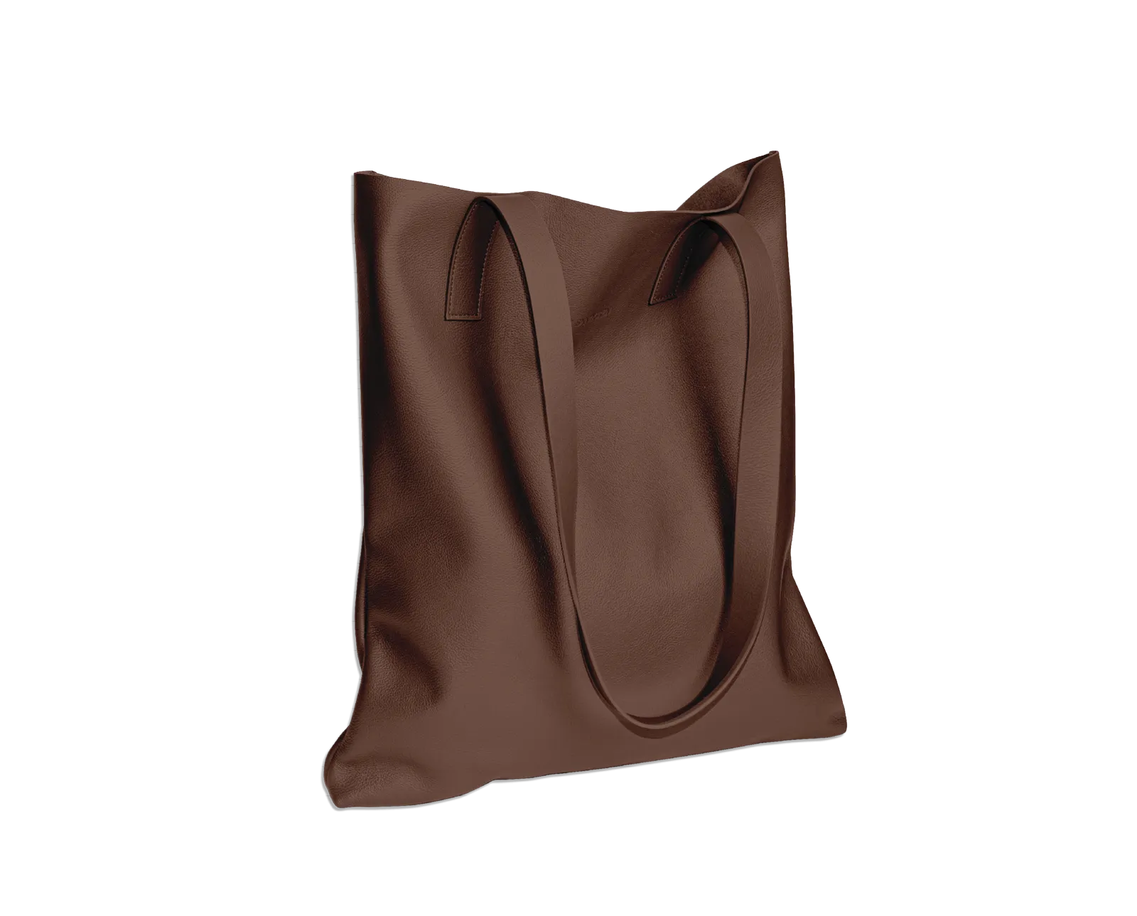 The Tote: Leather - Cognac - Small
