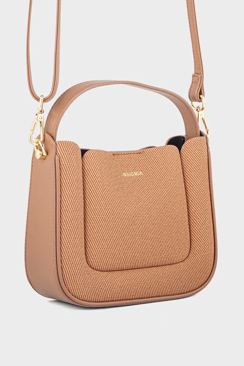 Top Handle Hand Bags BH0064-Brown