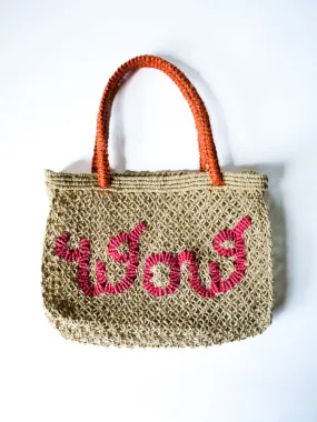 Tracy Wow Tote: Natural/Pink/Peach