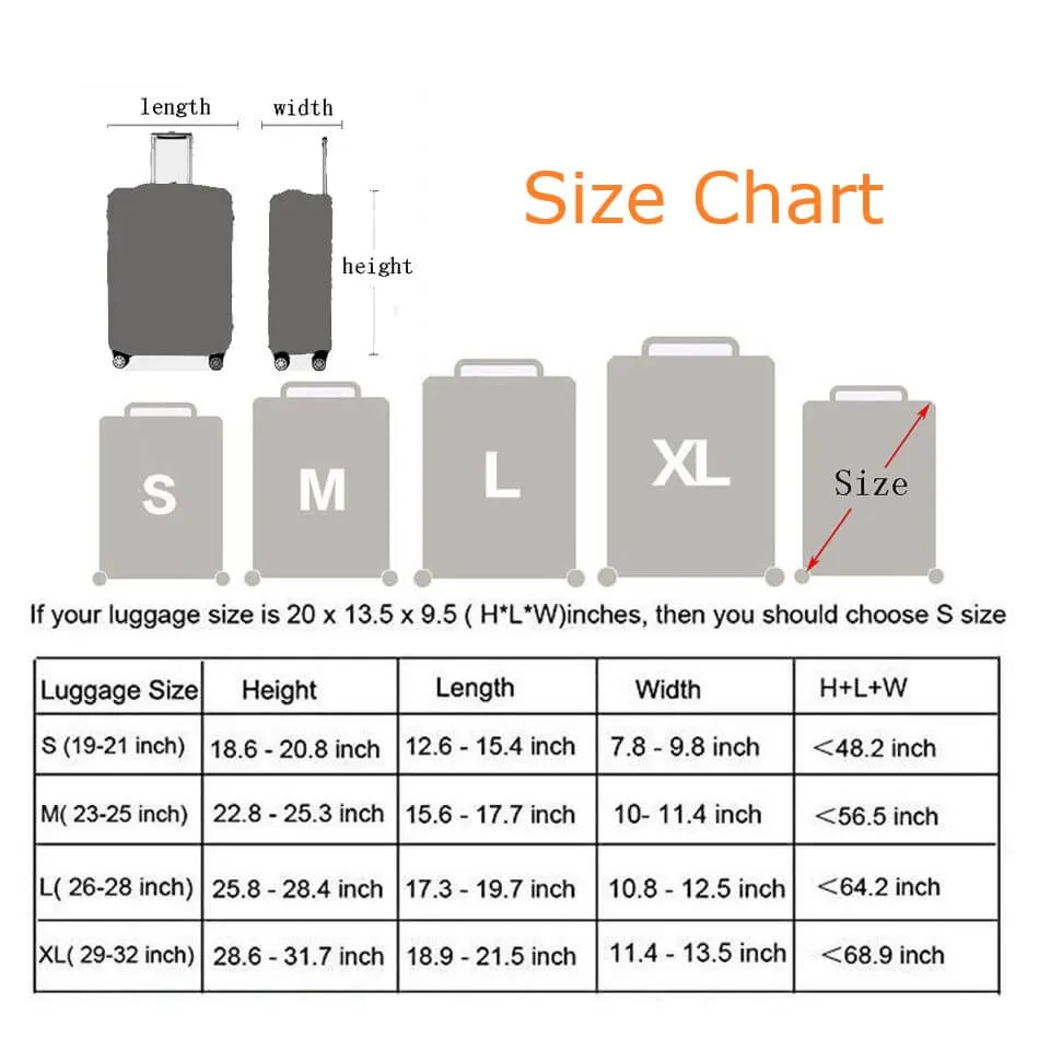 Travel Landmarks | Standard Design | Luggage Suitcase Protective Cover