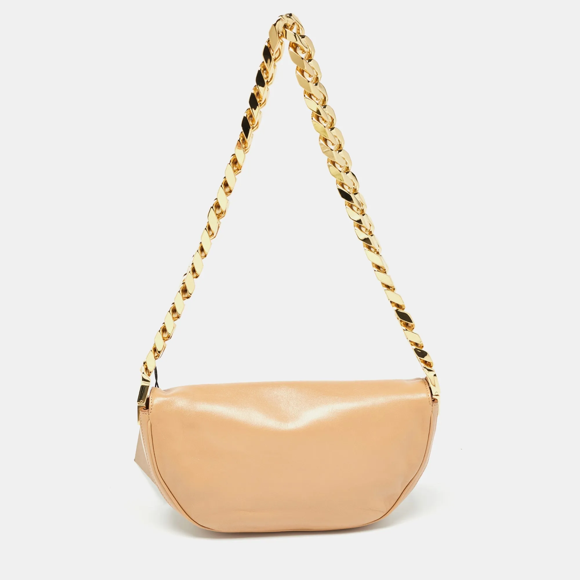 Trendy Inspired Burberry Beige Soft Leather Small Olympia Bag