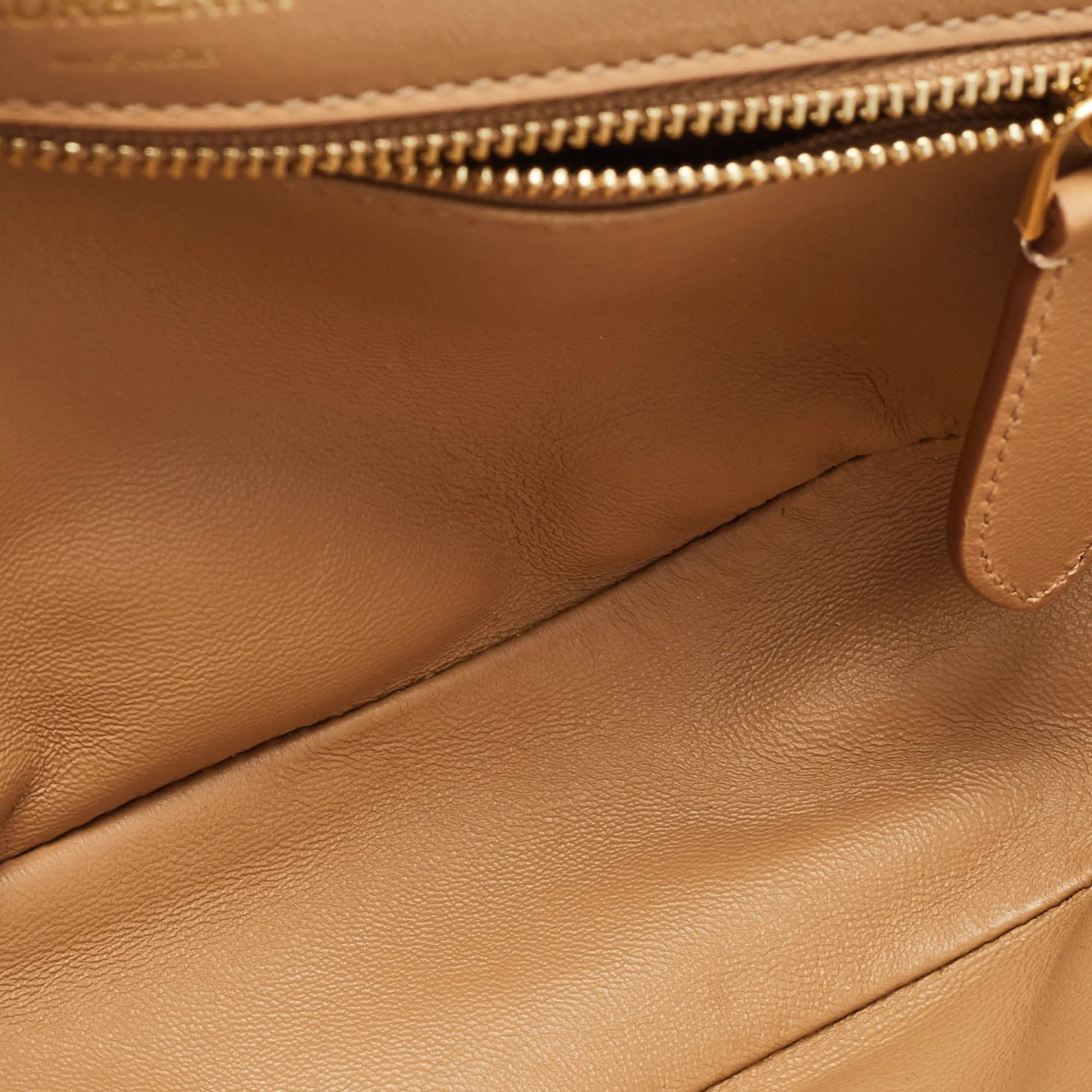 Trendy Inspired Burberry Beige Soft Leather Small Olympia Bag